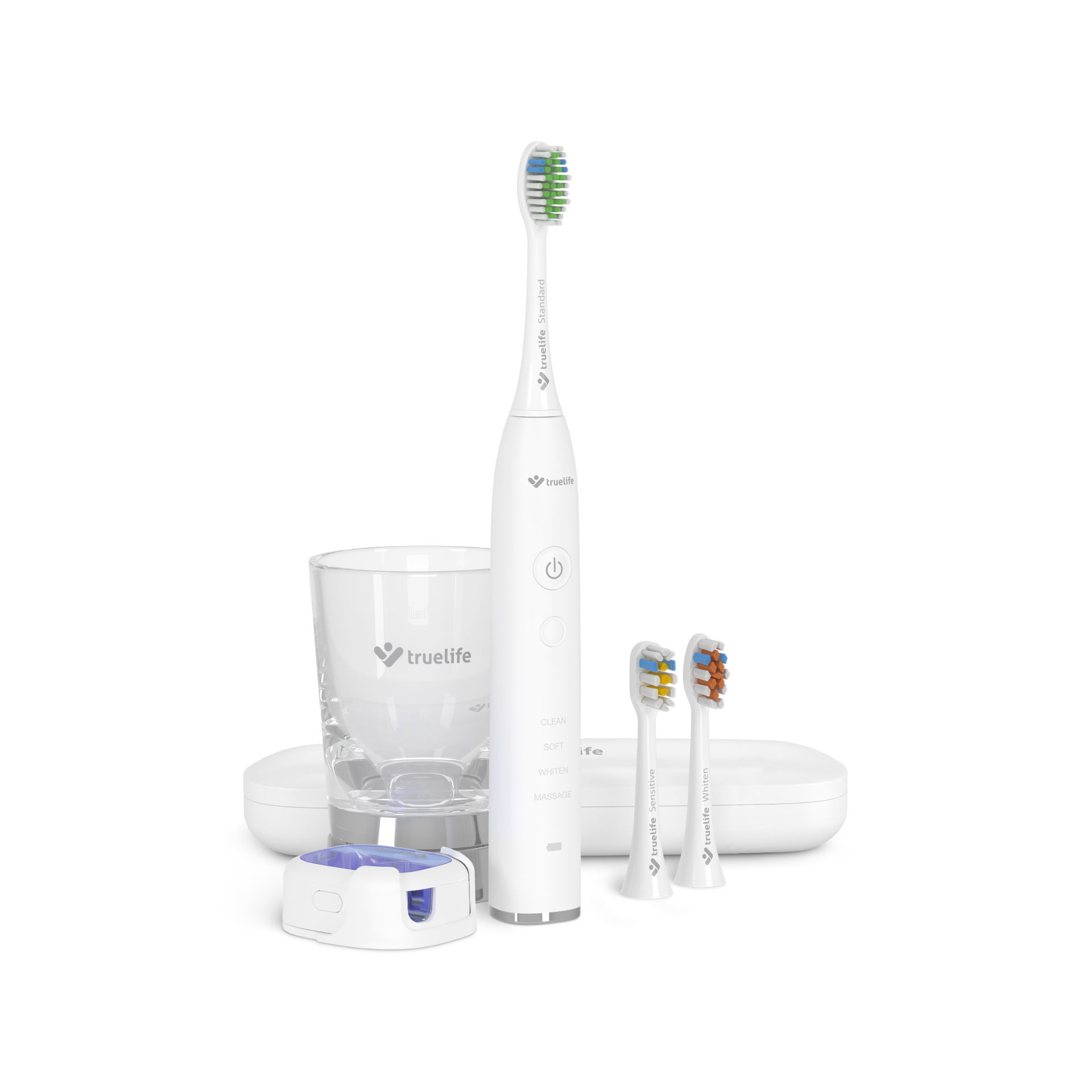TrueLife SonicBrush GL UV – Premium sonic toothbrush with charging cup, UV sterilizer and travel case